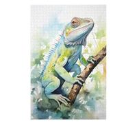 Hard Jigsaw Puzzle for Adults 1000 PCS Lizard Watercolor Adult Jigsaw Brain Teaser Game Home Decoration Educational Challenge 1000 PCS