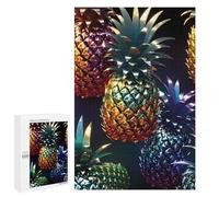 Hard Jigsaw Puzzle for Adults 1000 PCS Metallic Pineapple Rainbow Puzzle for Adults Relax Games Difficult Challenge Challenging To Complete 1000 PCS