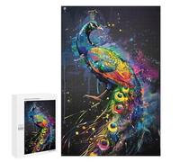 Hard Jigsaw Puzzle for Adults 1000 PCS Peacock Popart Painting Puzzle for Adults Relax Games Difficult Challenge Challenging To Complete 1000 PCS
