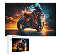 Hard Jigsaw Puzzle for Adults 1000 PCS Racing Motorcycle Speed Art -2 Puzzle for Adults Brain Teaser Game Birthday Present Birthday Present, Gifts, 1000 PCS