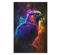 Hard Jigsaw Puzzle for Adults 1000 PCS Rainbow Parrot in Cosmic Storm Adult Jigsaw Puzzle Hands-on Game Perfect Decoration Great Gift for Gaming 1000 PCS