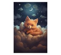 Hard Jigsaw Puzzle for Adults 1000 PCS Red Fox Dreaming Adult Jigsaw Brain Teaser Game Home Decoration Educational Challenge 1000 PCS