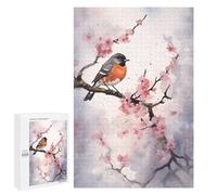 Hard Jigsaw Puzzle for Adults 1000 PCS Robin Watercolor Puzzle for Adults Brain Teaser Game Birthday Present Birthday Present, Gifts, 1000 PCS