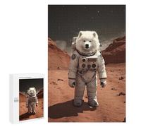 Hard Jigsaw Puzzle for Adults 1000 PCS Samoyed Astronaut Mars Jigsaws for Adults Fun Games Home Decoration Educational Challenge 1000 PCS