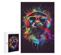 Hard Jigsaw Puzzle for Adults 1000 PCS Sloth Colorful Puzzle for Adults Brain Teaser Game Birthday Present Birthday Present, Gifts, 1000 PCS
