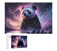 Hard Jigsaw Puzzle for Adults 1000 PCS Thundering Panda Majesty Puzzle for Adults Brain Teaser Game Birthday Present Birthday Present, Gifts, 1000 PCS