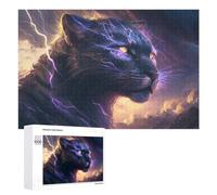 Hard Jigsaw Puzzle for Adults 1000 PCS Thundering Panther Wild Power Unleashed Puzzle for Adults Brain Teaser Game Birthday Present Birthday Present, Gifts, 1000 PCS
