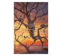 Hard Jigsaw Puzzle for Adults 1000 PCS Tree Branch Skull Animals Jigsaws for Adults Hands-on Game A Work of Art Great Gift for Gaming 1000 PCS