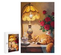 Hard Jigsaw Puzzle for Adults 1000 PCS Vintage Old Lamp Puzzle for Adults Relax Games Difficult Challenge Challenging To Complete 1000 PCS