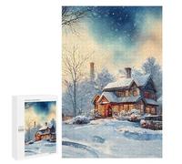 Hard Jigsaw Puzzle for Adults 1000 PCS Watercolors Winter Puzzle for Adults Relax Games Difficult Challenge Challenging To Complete 1000 PCS