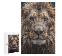 Hard Jigsaw Puzzle for Adults 1000 PCS Wet Lion CloseUp Puzzle for Adults Relax Games Difficult Challenge Challenging To Complete 1000 PCS