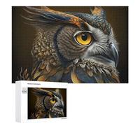 Hard Jigsaw Puzzle for Adults 1000 PCS Whispering Shadows The Majestic Great Horned Owl Adult Puzzles Family Game For Family Fun Great Gift for Gaming 1000 PCS