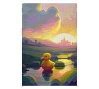 Hard Jigsaw Puzzle for Adults 1000 PCS Yellow Rubber Duck Nature Jigsaws for Adults Hands-on Game A Work of Art Great Gift for Gaming 1000 PCS