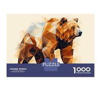 Hard Jigsaw Puzzle for Adults 1000 Pieces Abstract Brown Bear Teenager Puzzles Hands-on Game Staycation Kill Time Great Gift for Gaming 38x26cm/1000pcs