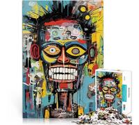 Hard Jigsaw Puzzle for Adults 1000 Pieces Abstract Colorful Face Made of wood for ages 14 and over Educational games Home decoration Secret Santa Gifts。size：50x75cm/19.68x29.52inch