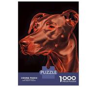 Hard Jigsaw Puzzle for Adults 1000 Pieces Abstract Doberman Dog Portrait Jigsaw Brain Teaser Game Analysis And Logic Great Gift for Gaming 70x50cm/1000pcs