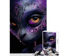Hard Jigsaw Puzzle for Adults 1000 Pieces Alien Portrait with Intricate Design Relaxing Games Perfect Decoration Home Decoration Toys Artists' Collection, Fine Arts (50x75cm)