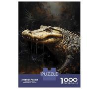 Hard Jigsaw Puzzle for Adults 1000 Pieces Aligator Magic Powers Jigsaw Brain Teaser Game Analysis And Logic Great Gift for Gaming 52x38cm/1000pcs
