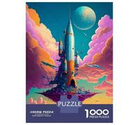 Hard Jigsaw Puzzle for Adults 1000 Pieces Amazing Rocket The Sea Teenager Puzzles Hands-on Game Staycation Kill Time Great Gift for Gaming 52x38cm/1000pcs