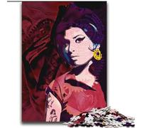 Hard Jigsaw Puzzle for Adults 1000 Pieces AMY WINEHOUSE Red Challenging Game Toys Pattern Assembly Art Work Gift (size 38x52cm)