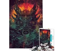 Hard Jigsaw Puzzle for Adults 1000 Pieces Ancient Dragon Ritual Adult Jigsaw Puzzle Relaxing Games Enhance Memory Challenging To Complete (Size 50x75cm)