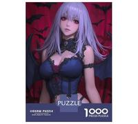 Hard Jigsaw Puzzle for Adults 1000 Pieces Anime Vampire Girl Gaming Puzzle for Adults Hands-on Game Difficult Hard Birthday Present, Gifts, 70x50cm/1000pcs