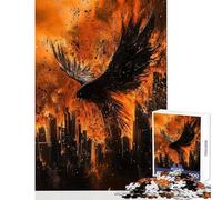 Hard Jigsaw Puzzle for Adults 1000 Pieces Apocalypse Crow Educational Games Difficult Hard Toy Wall Decor Artists' Collection, Fine Arts (50x75cm)