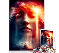 Hard Jigsaw Puzzle for Adults 1000 Pieces Aquarius Zodiac Sign Digital Art Home Decoration Toys Gifts Ideas for Educational Game Every Piece Is Unique - size 50x75cm