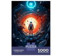 Hard Jigsaw Puzzle for Adults 1000 Pieces Astronaut And The Unknown Puzzles for Adults Family Games Pattern Assembly Challenging To Complete 52x38cm/1000pcs
