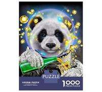 Hard Jigsaw Puzzle for Adults 1000 Pieces Astronaut Giant Panda Adult Puzzles Relax Games Enhance Memory Great Gift for Gaming 70x50cm/1000pcs