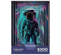 Hard Jigsaw Puzzle for Adults 1000 Pieces Astronaut Space Portal Teenager Puzzles Hands-on Game Staycation Kill Time Great Gift for Gaming 70x50cm/1000pcs