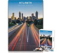 Hard Jigsaw Puzzle for Adults 1000 Pieces Atlanta Practical Game Perfect Decoration Anti-Stress Toys Size 38x26cm