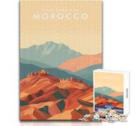 Hard Jigsaw Puzzle for Adults 1000 Pieces Atlas Mountains Morocco Practical Game Perfect Decoration Anti-Stress Toys Size 50x75cm