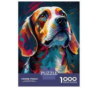 Hard Jigsaw Puzzle for Adults 1000 Pieces Beagle Style 4 Adult Puzzles Hands-on Game Home Decoration Educational Challenge 38x26cm/1000pcs