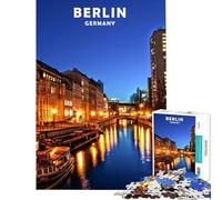 Hard Jigsaw Puzzle for Adults 1000 Pieces Berlin City Difficult And Challenge Home Art Decor Family Game for And from 14 Years And over (38x26cm)