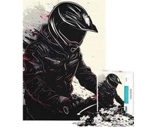 Hard Jigsaw Puzzle for Adults 1000 Pieces Biker on A Motorbike Bike Brain Teaser Game Challenging Game Toys Birthday Gifts Wall Art (Size 50x75cm)