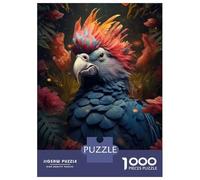 Hard Jigsaw Puzzle for Adults 1000 Pieces Bird Mohawk in The Jungle Teenager Puzzles Hands-on Game Staycation Kill Time Great Gift for Gaming 38x26cm/1000pcs