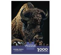 Hard Jigsaw Puzzle for Adults 1000 Pieces Bison Chess Jigsaw Brain Teaser Game Analysis And Logic Great Gift for Gaming 52x38cm/1000pcs