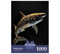 Hard Jigsaw Puzzle for Adults 1000 Pieces Black And Gold Shark Puzzle for Adults Hands-on Game Difficult Hard Birthday Present, Gifts, 38x26cm/1000pcs