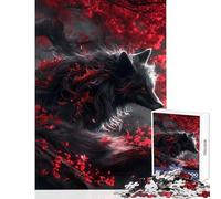 Hard Jigsaw Puzzle for Adults 1000 Pieces Black Kitsune Fox in Tree DIY Toys Gift Birthday Practical Game Artists' Collection, Fine Arts Size 38x26cm