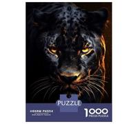 Hard Jigsaw Puzzle for Adults 1000 Pieces Black Leopard in Gold Jigsaw Brain Teaser Game Analysis And Logic Great Gift for Gaming 70x50cm/1000pcs