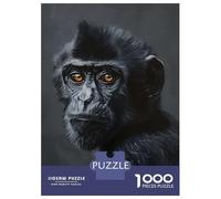 Hard Jigsaw Puzzle for Adults 1000 Pieces Black Monkey Portrait Adult Puzzles Hands-on Game Home Decoration Educational Challenge 38x26cm/1000pcs