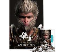 Hard Jigsaw Puzzle for Adults 1000 Pieces Black Mythology Wukong Fun Activities at Home Pattern Assembly Anti-Stress Toys for And 14 Years And over (50x75cm)