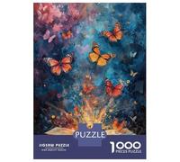 Hard Jigsaw Puzzle for Adults 1000 Pieces Book of Butterflies Puzzle for Adults Hands-on Game Difficult Hard Birthday Present, Gifts, 70x50cm/1000pcs