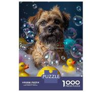 Hard Jigsaw Puzzle for Adults 1000 Pieces Border Terrier Dog Jigsaw Brain Teaser Game Analysis And Logic Great Gift for Gaming 38x26cm/1000pcs