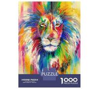 Hard Jigsaw Puzzle for Adults 1000 Pieces Bright Lion Adult Puzzles Hands-on Game Home Decoration Educational Challenge 38x26cm/1000pcs