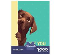 Hard Jigsaw Puzzle for Adults 1000 Pieces Brown Labrador Pooping Jigsaw for Adults Relax Games Difficult Challenge Birthday Present, Gifts, 52x38cm/1000pcs