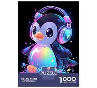 Hard Jigsaw Puzzle for Adults 1000 Pieces Bubbly Penguin Music Puzzles for Adults Family Games Pattern Assembly Challenging To Complete 38x26cm/1000pcs