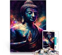 Hard Jigsaw Puzzle for Adults 1000 Pieces Buddha Beside Lotus Made of cardboard for ages 14 and over Stress Relief Interesting Stress Reduction Gifts。size:26x38cm/10.24x14.96inch