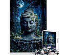 Hard Jigsaw Puzzle for Adults 1000 Pieces Buddha in The Forest Relax Games Learning Educational Anti-Stress Toys Fun at Home Activities, (38x52cm)